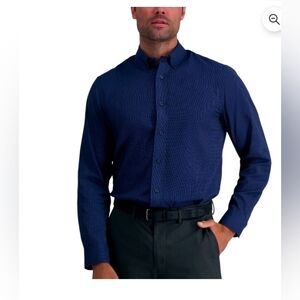 Haggar Men's Long Sleeve Button-Down Dress Shirt